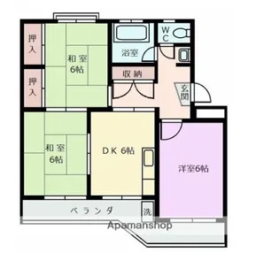 野中コーポ【1階】の間取り