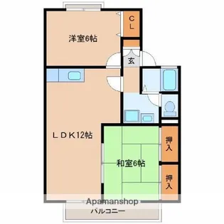 シンシアン【C202号室】の間取り