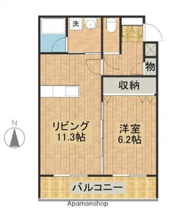 ソフィア船塚【103号室】の間取り