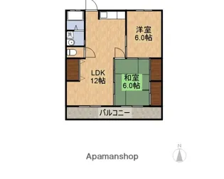 ニューライフ赤江【203号号室】の間取り
