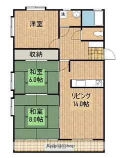 メゾンリヴェール【303号室】の間取り