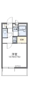 レオパレス橘【4階】の間取り