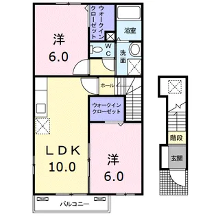 カーサ・クラレ【2階】の間取り
