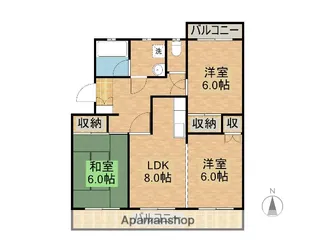 レジデンス長峰【103号室】の間取り