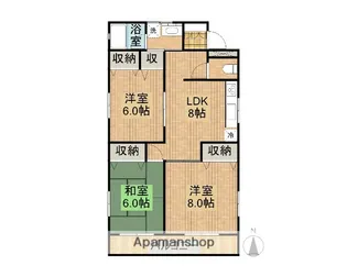 牧コーポ【203号室】の間取り