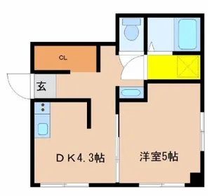 ダイナーズ鶴島【301号室】の間取り