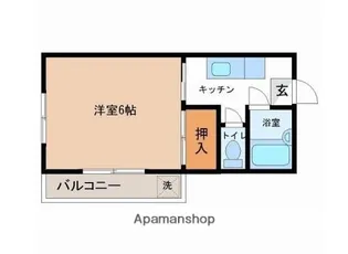 エレメント神宮東Ⅰ【405号室】の間取り