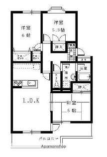 翠ヶ丘六番館【203号室】の間取り