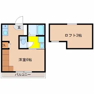初鷹コーポ【201号室】の間取り