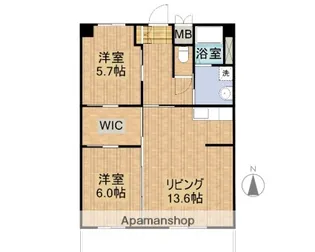 ナチュラルタウンⅡ【2階】の間取り