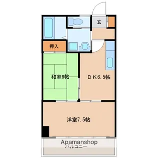 原町グランドハイツ【402号室】の間取り