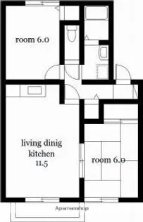 2LDKの間取り画像