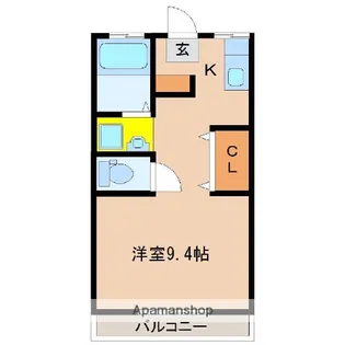 ヴェレッザ千草【206号室】の間取り