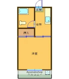 さくらコーポ(浜川田)【202号室】の間取り