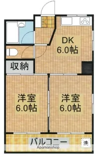 福富コーポ【2階】の間取り