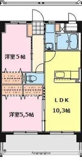 ヴィラ ミモザ【2階】の間取り