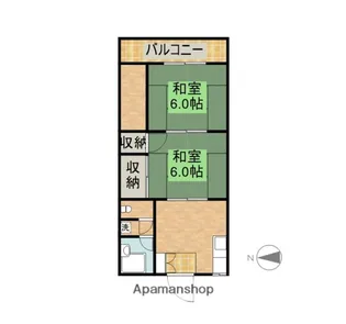 エアスト新道【201号室】の間取り