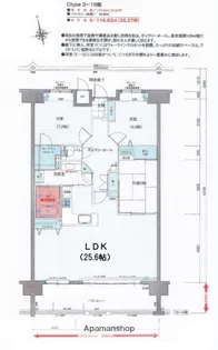 ポレスターリバービュー川原【15号室】の間取り