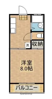 ヒルトップハウス【201号室】の間取り