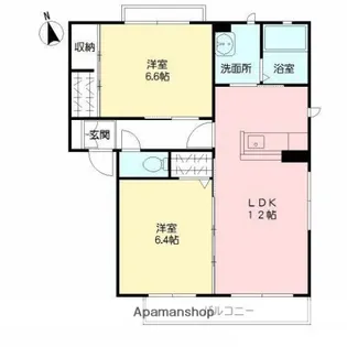 サニーウェルK【202号室】の間取り