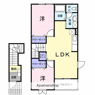 サンプロスペール【B203号室】の間取り