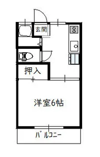 恒久コーポ【203号室】の間取り