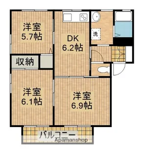 ディアス宮本 A【201号室】の間取り