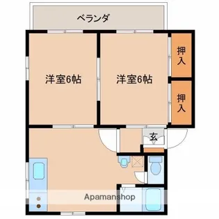 ビラフレグランス【101号室】の間取り