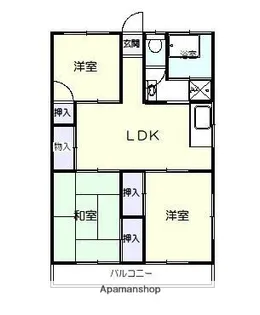 小松ビル【305号室】の間取り