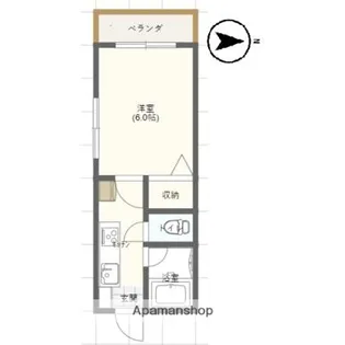 フレクション宮崎【506号室】の間取り