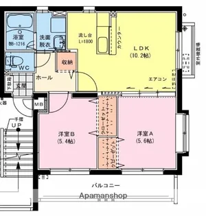 ユーミーなでしこB【1階】の間取り