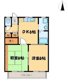 2DKの間取り画像