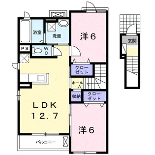 フォレスト リバー A【2階】の間取り
