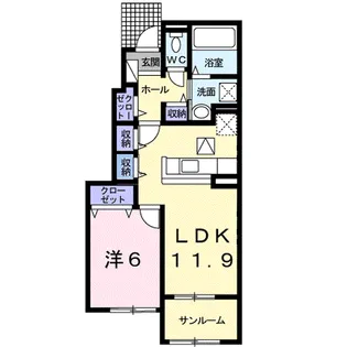 ノイ フラン ハウス Ⅱ【1階】の間取り