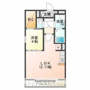 アムールオルテ【101号室】の間取り