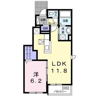 シンセリティ エムⅡ B【1階】の間取り