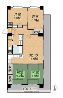 エスポワール大淀【10階号室】の間取り