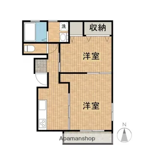 ユウトクハイツ【202号室】の間取り