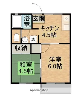 フローラル木花台3棟【101号室】の間取り