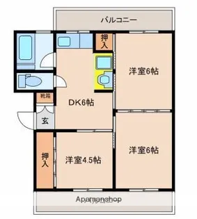 ファーストライフ谷川【205号室】の間取り