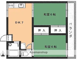 清水コーポ【201号室】の間取り