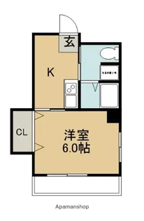 田熊第7ビル【401号室】の間取り