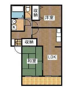 グランドール【B棟201号室】の間取り