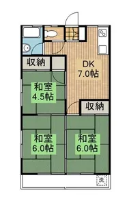 川島コーポ【202号室】の間取り