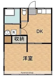 1DKの間取り画像