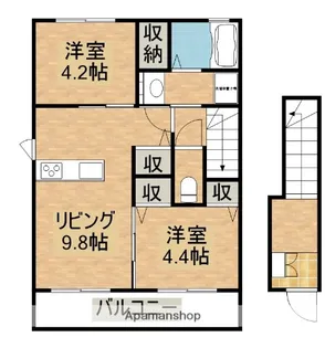 エランティス【201号室】の間取り