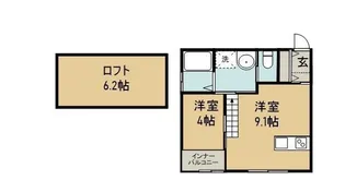 アヴァンツァーレ【2-D号室】の間取り