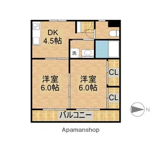 コーポ雅【301号室】の間取り