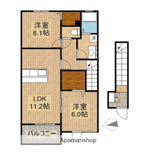 エストレージャ【202号室】の間取り