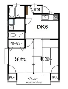 アップルハイツ【2階】の間取り